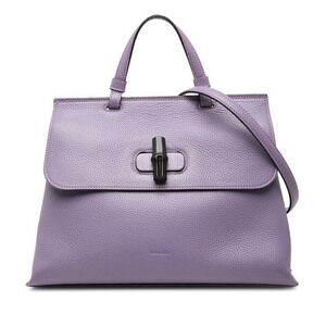 Pre-Loved Gucci Medium Leather Bamboo Daily Satchel